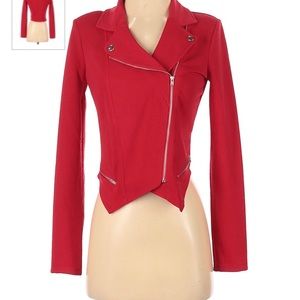Material Girl red zip up blazer/jacket NWT